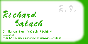 richard valach business card